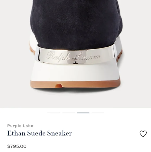 NEW Ralph Lauren Purple Label Ethan Suede Sneaker - Picture 6 of 9